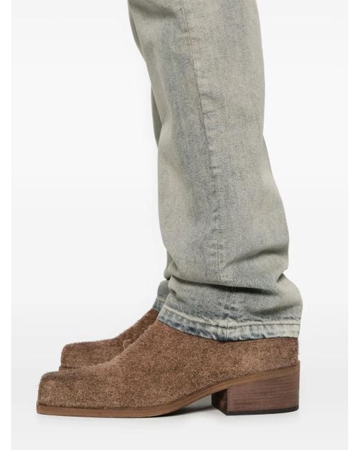 Rick Owens Gray Stitching-Details Jeans for men