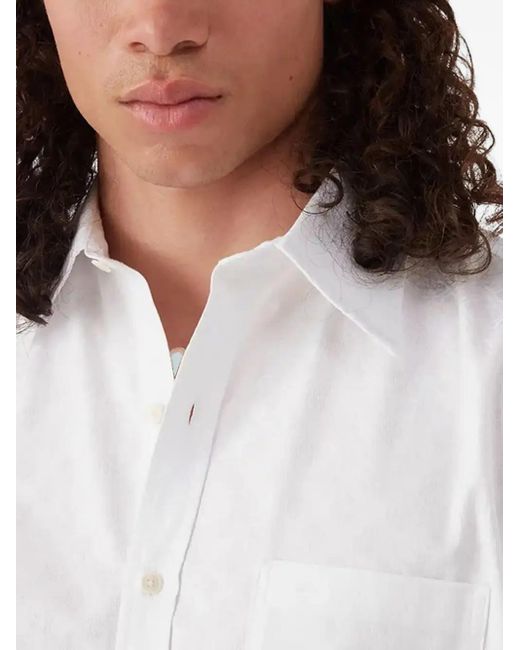 Camicia A Maniche Lunghe Con Tasca di Casablanca in White da Uomo