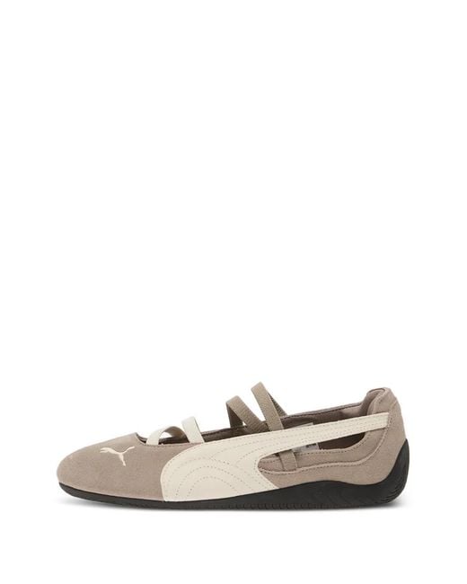 PUMA White Speedcat Suede Ballet Shoes