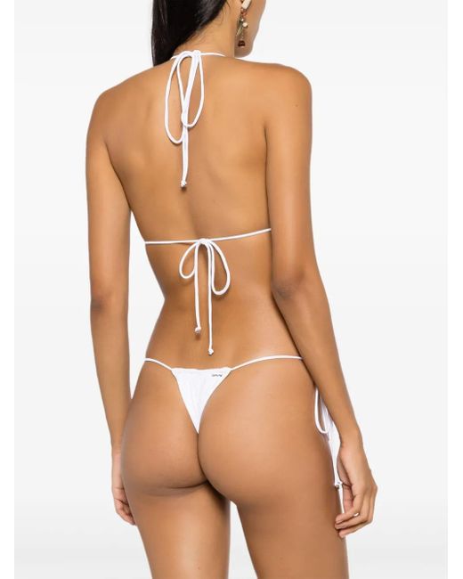 Bikini Triangles À Dos-Nu Amir Slama en coloris White