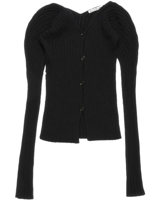 Acne コットン カーディガン Black