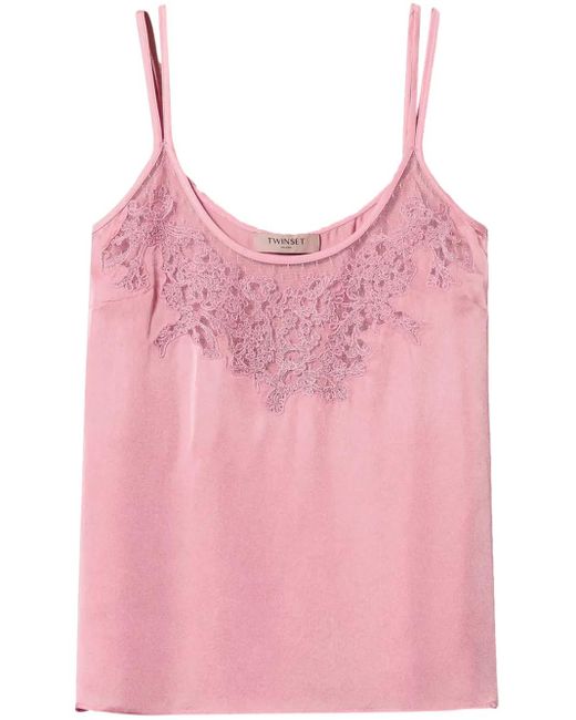 Twinset エンブロイダリートップ Pink