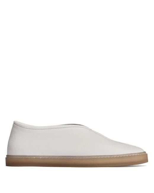 Lemaire White Linoleum Piped Sneakers for men