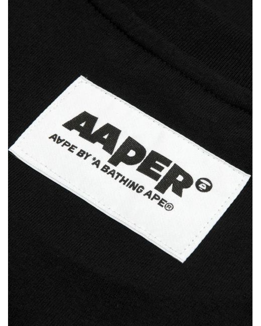 Aape By A Bathing Ape Black Graphic T-Shirt for men