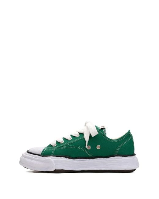 Maison Mihara Yasuhiro Green Hank Lace-Up Low-Top Sneakers for men