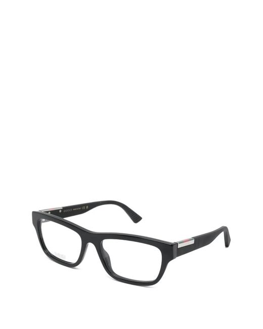 Gucci Black Rectangle-Frame Glasses