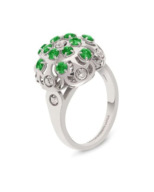 Officina Bernardi Metallic 18Kt Damasco Emerald Ring