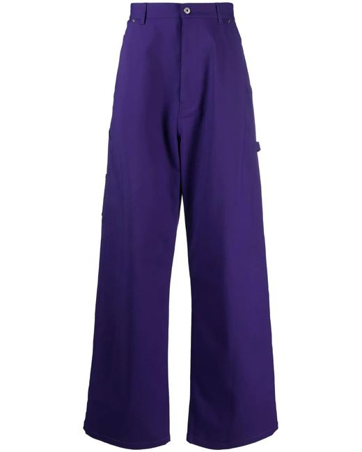 Off-White c/o Virgil Abloh Blue Wave Off Wide-Leg Trousers for men