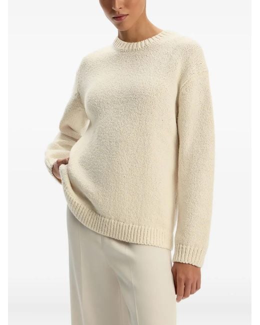 12 STOREEZ Natural Round Neck Sweater