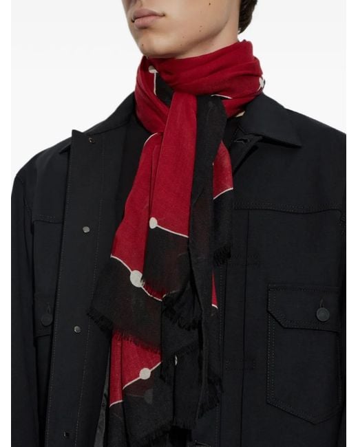 Sciarpa Teddy Bear Con Logo di Moschino in Red