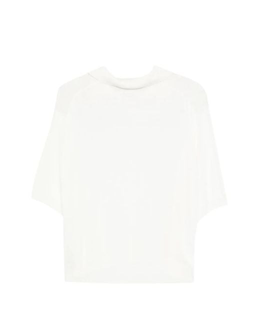 Cordera White Lace-Effect Perforated Top