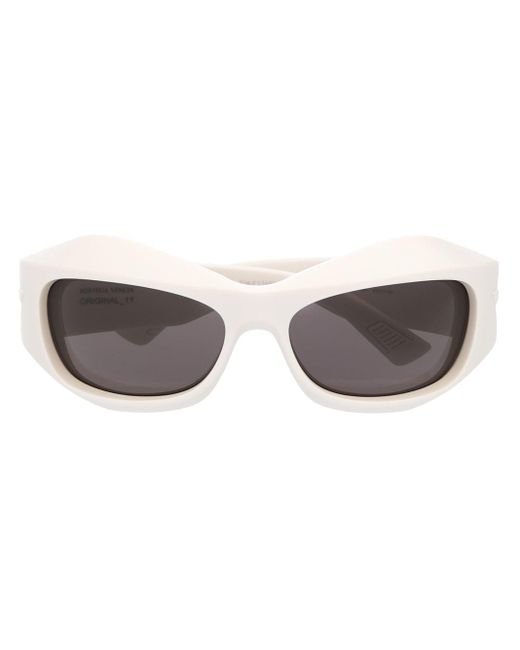Bottega Veneta White Bv1086s Wraparound Sunglasses