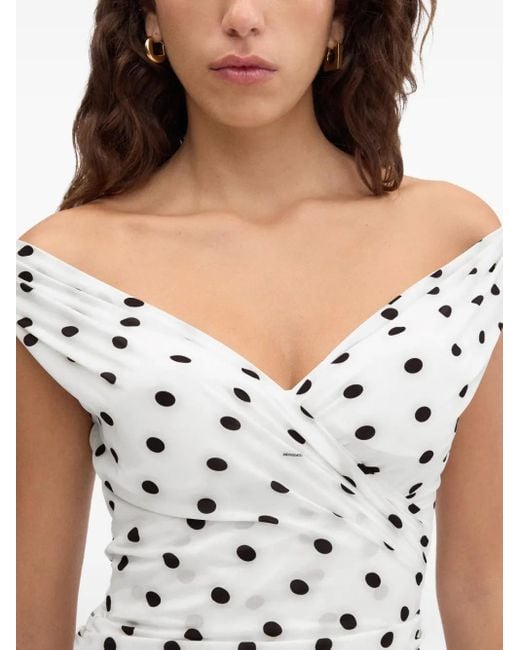 Jacquemus White Polka Dot Patterned Dress