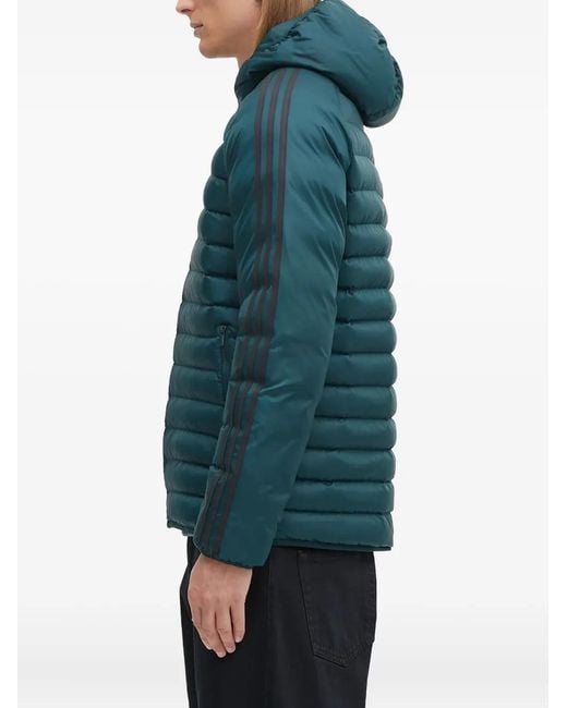 Adidas Green Hooded Padded Jacket for men