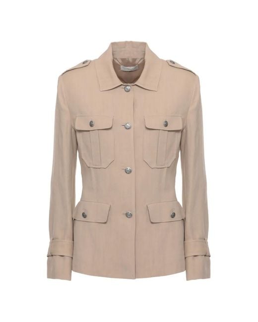 Antonelli Natural Multi-Pocket Fitted Jacket