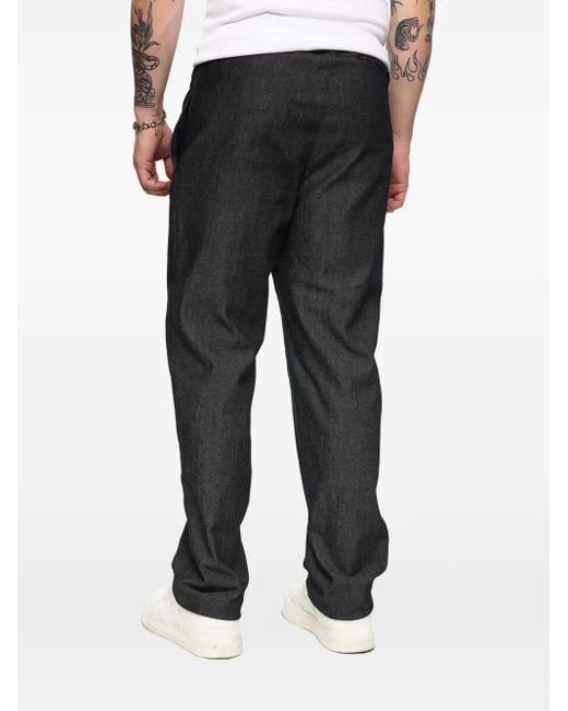 Hamza Blue Six Drawstring-Panelled Jeans for men