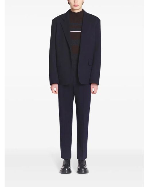 Lanvin Blue Elasticated-Waist Trousers for men