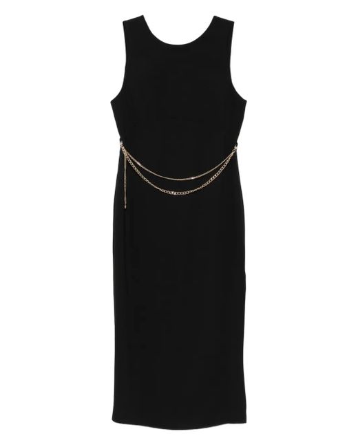 Twinset チェーントリム ノースリーブドレス Black