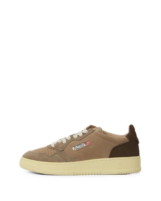 Autry Brown Medalist Low-Top Sneakers for men