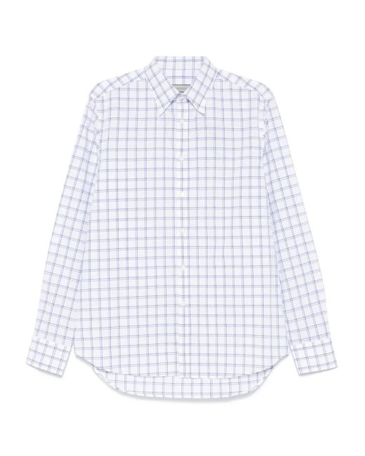 メンズ Canali チェック シャツ White