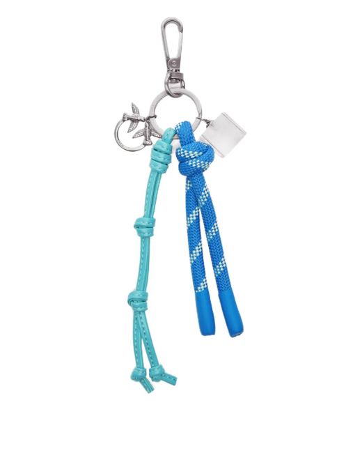 Pinko Blue Rope-Detail Keyring