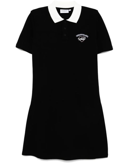 Chocoolate Black Logo-Embroidered Dress