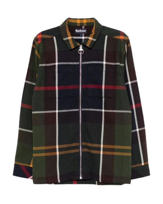 Giacca-Camicia Tartan di Barbour in Black da Uomo