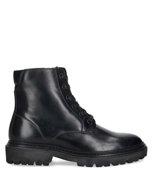 Gant Black Lace-Up Lug-Sole Boots