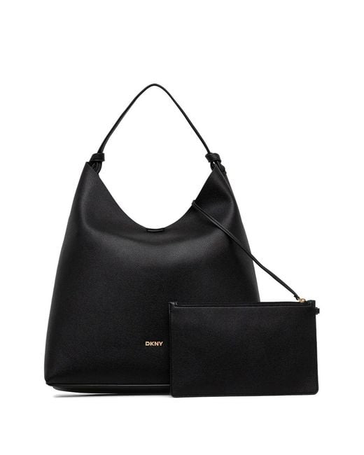 DKNY Black Logo-Plaque Tote Bag