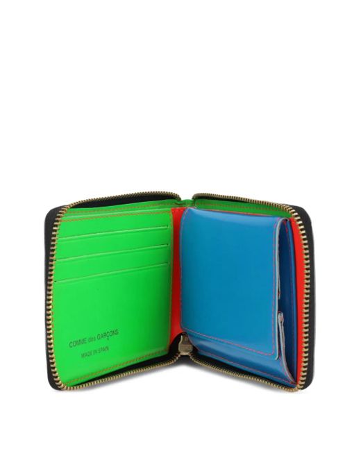 Comme des Garçons Red Zip-Around Leather Wallet