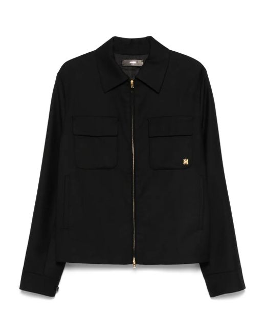 メンズ Amiri ジップアップ シャツジャケット Black