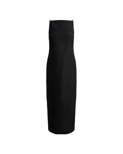 Polo Ralph Lauren Black Square-Neck Slip Dress