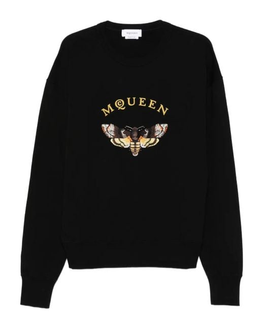 Alexander McQueen Sweatshirt mit Motten-Motiv in Black für Herren