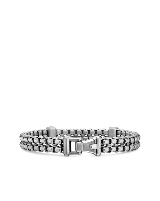 David Yurman White Sterling Double Box Chain Bracelet (10.5Mm) for men
