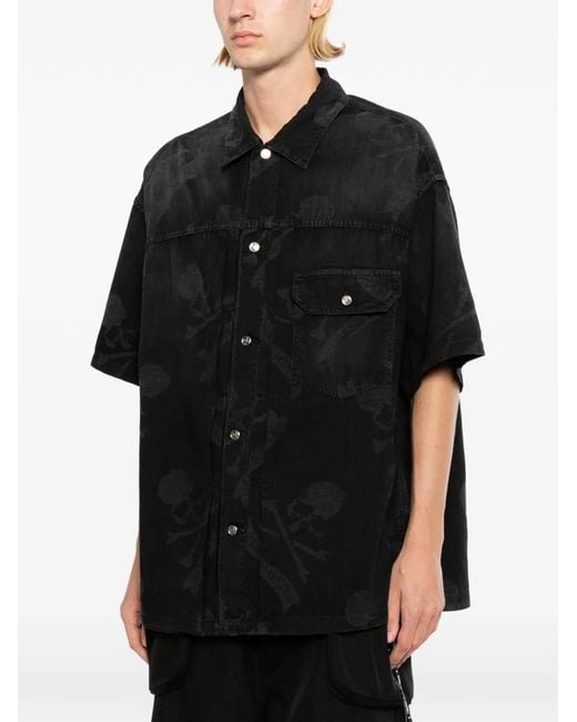 MASTERMIND WORLD Black Aloha Shirt for men