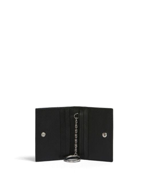 Marni Black Logo-stitch Bi-fold Leather Wallet for men