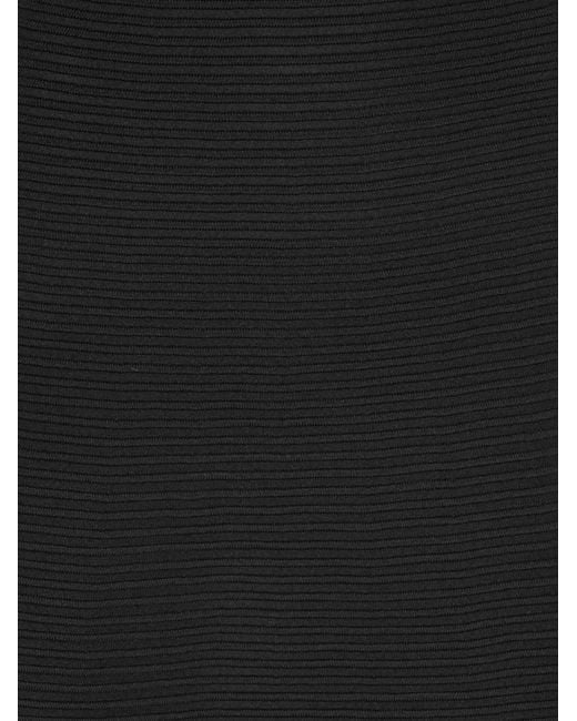 ROTATE BIRGER CHRISTENSEN Black Knitted Flared Mini Dress