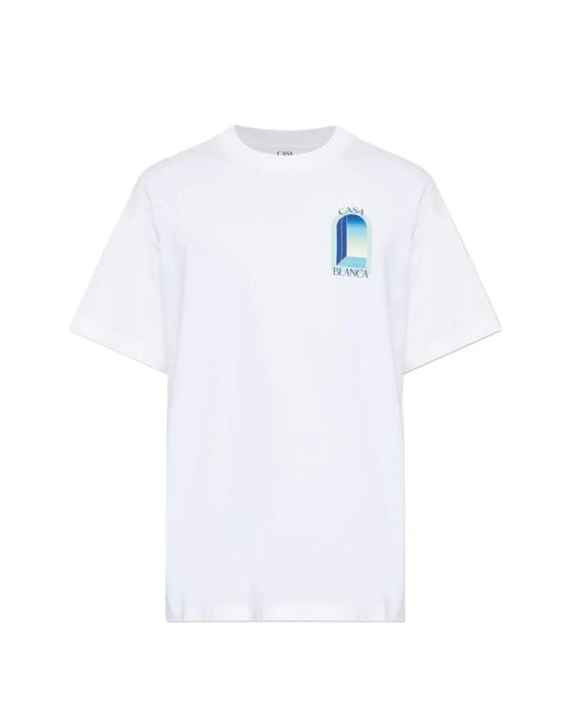 Casablanca White Classic T-Shirt For for men