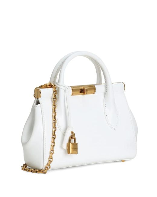 Dolce & Gabbana White Mini Marlene Day Tote Bag
