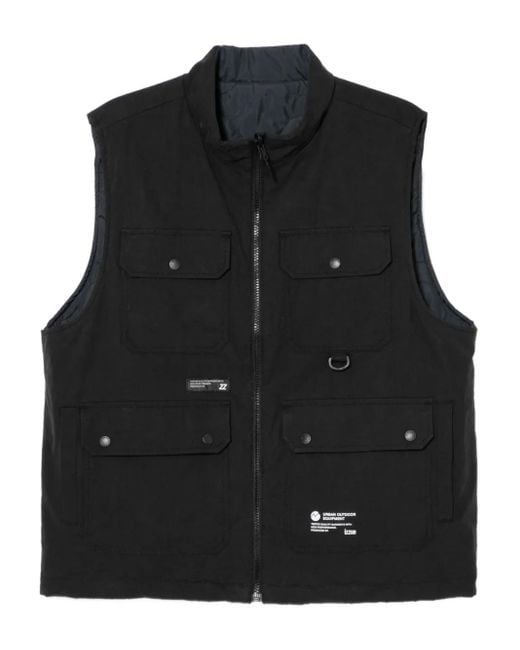 Izzue Bodywarmer Met Logopatch in het Black voor heren