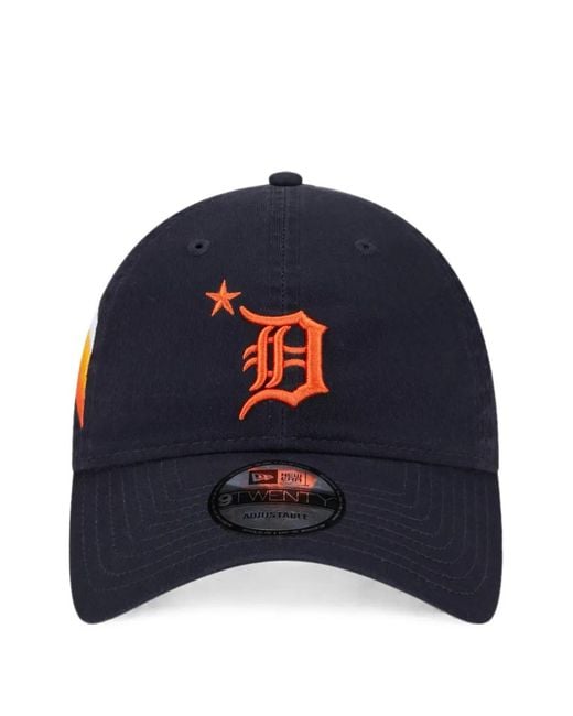 KTZ Blue 9Twenty Detroit Tigers Logo-Embroidered Baseball Cap for men