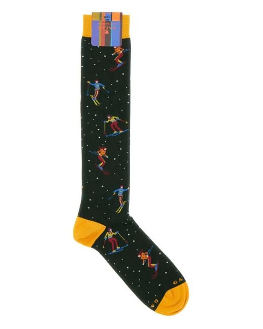 Chaussettes En Coton À Motif Graphique Gallo pour homme en coloris Black