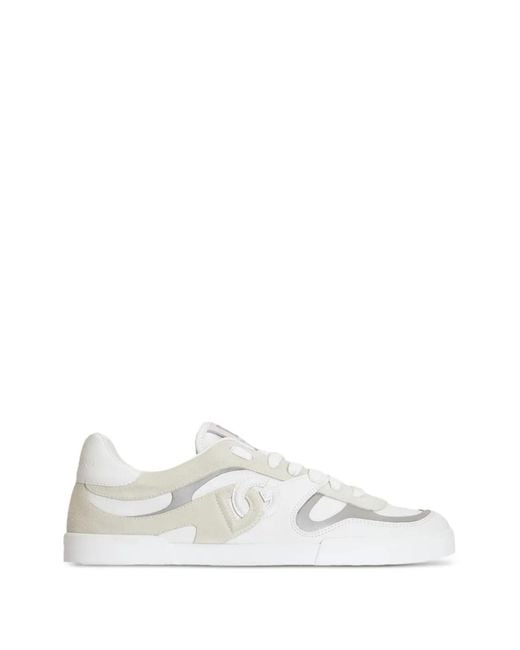 Dolce & Gabbana White Portofino Calfskin Sneakers for men