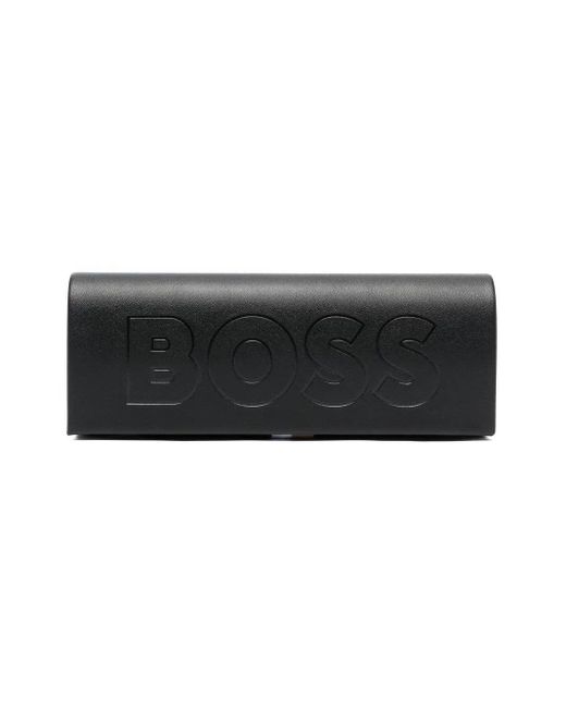 メンズ Boss スクエアフレーム サングラス Black