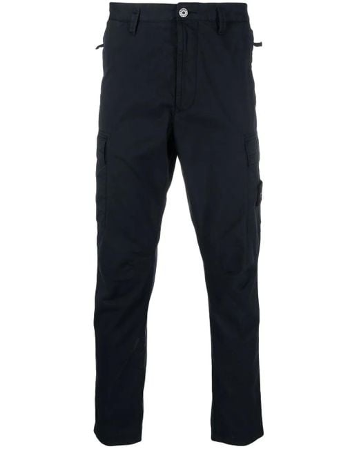 Stone Island Blue Pantalone Regular Tapered for men