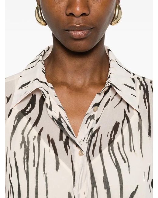Pennyblack White Chemise À Imprimé Animalier