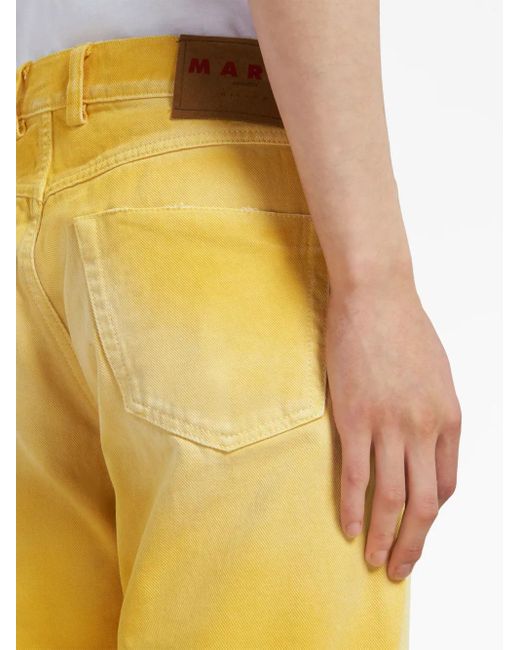 Vaqueros Rectos Teñidos Marni de hombre de color Yellow