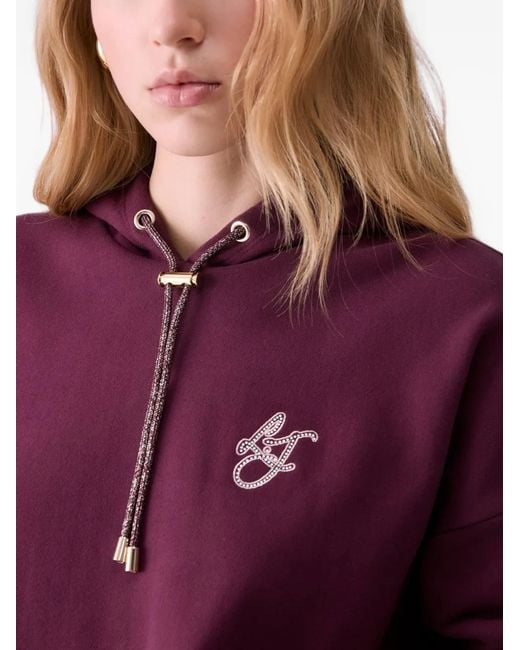 Liu Jo Purple Hooded Sweatshirt