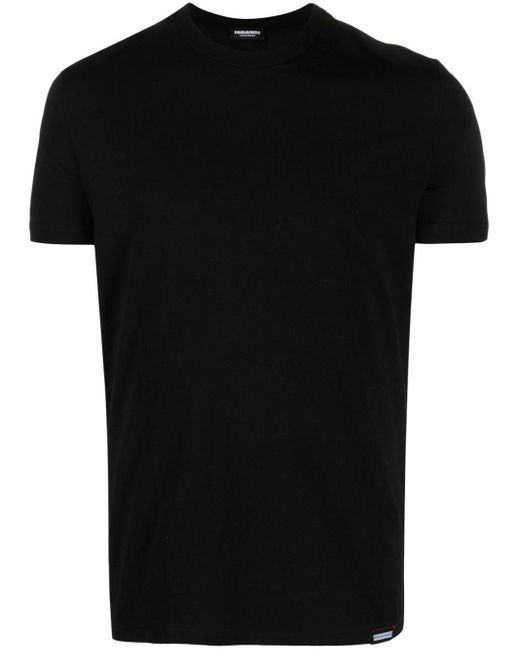 DSquared² T-Shirt mit Logo-Patch in Black für Herren