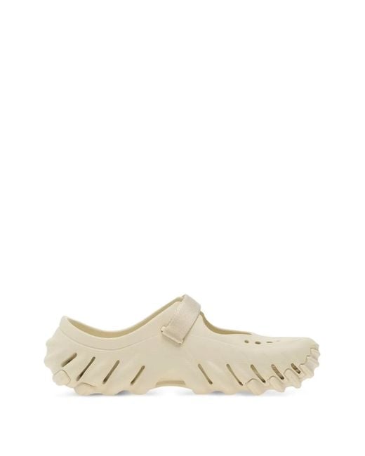 CROCSTM White Echo Perforated Touch-Strap Slip-Ons